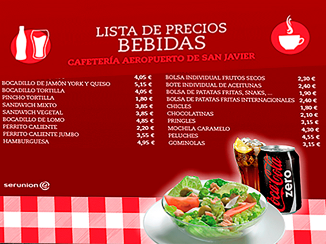 Cafetería Aeropuerto de San Javier (Murcia)