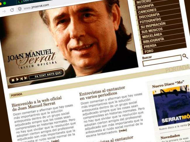 Joan Manuel Serrat – Web Oficial 2008